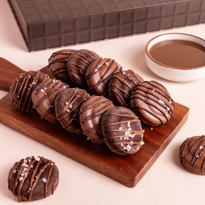 Belgian Chocolate-Dunked Sea Salt Caramel Oreos®